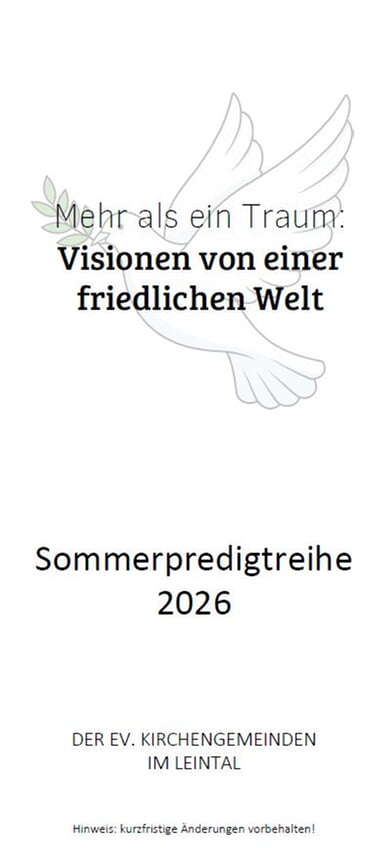 Sommerpredigtreihe 2026