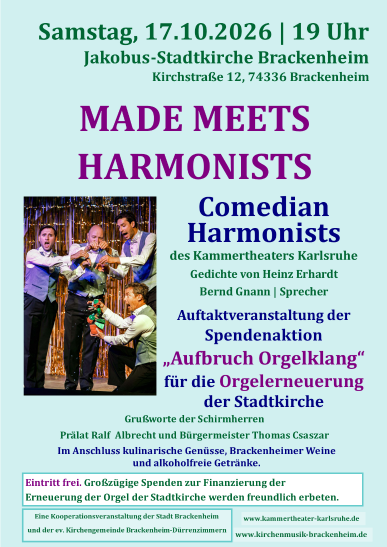Made meets Harmonists - Orgelerneuerung Auftaktveranstaltung